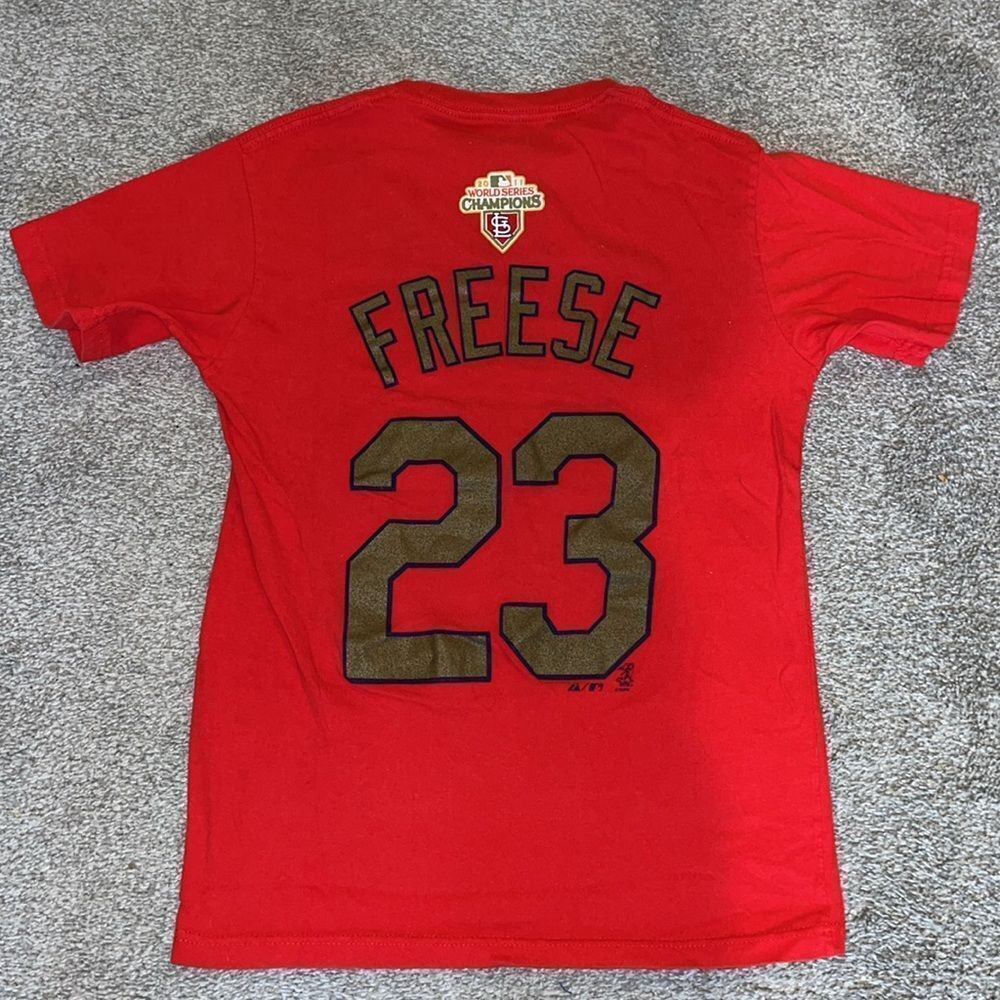 David Freese 2011 World Series Champions MLB Majestic Authentic MLB Jersey shirt